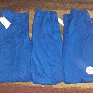 NEW! LOT OF 3 PAIRS SCRUB PANTS MEDICAL WORKWEAR NURSING B SCRUBS-UNISEX SIZE S